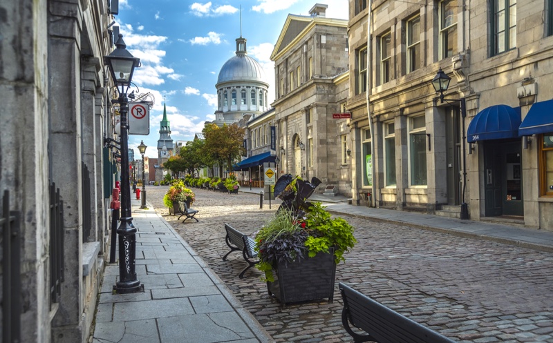 Old Montreal Canada Cobbled Streets