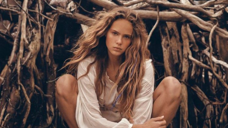 Olivia Vinten Models Outdoor Fashion for Vogue Russia Travel