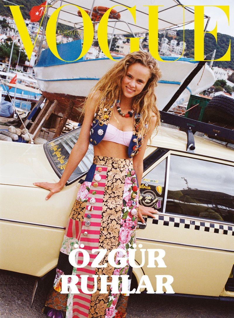 Olivia Vinten Poses in Getaway Fashions for Vogue Turkey