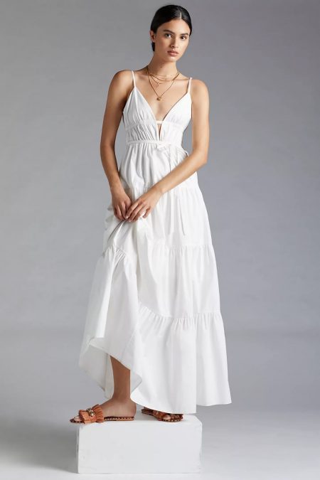 Summer Brights: 7 White Styles From Anthropologie Sau Lee Tiered Maxi Dress $350