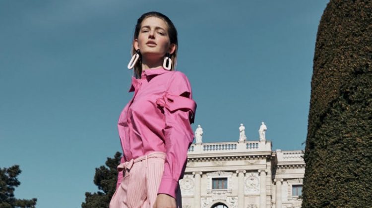 Simona Godal Poses in Colorful Fashions for Vogue Ukraine