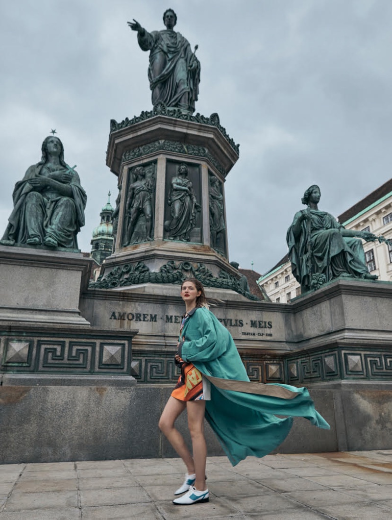 Simona Godal Poses in Colorful Fashions for Vogue Ukraine