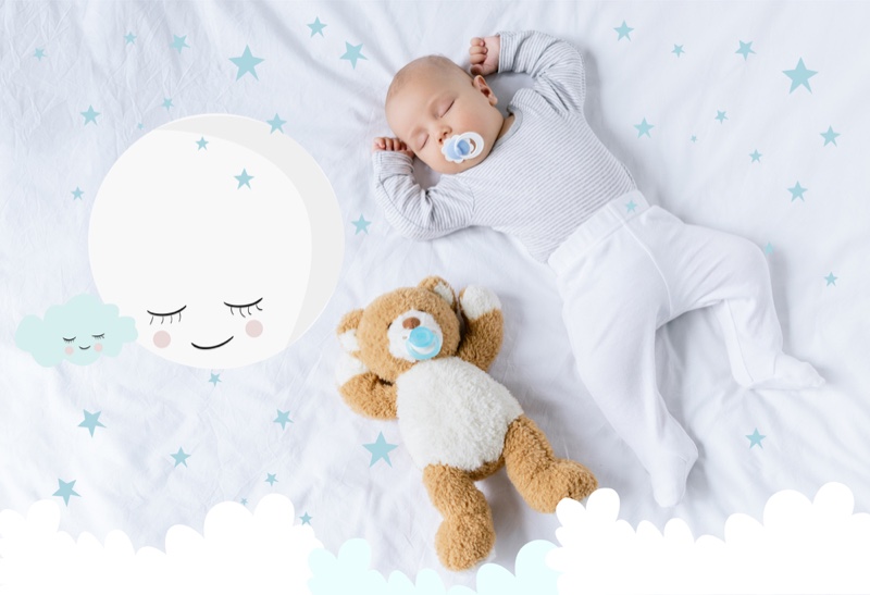 Sleeping Baby Plush Bear Toy