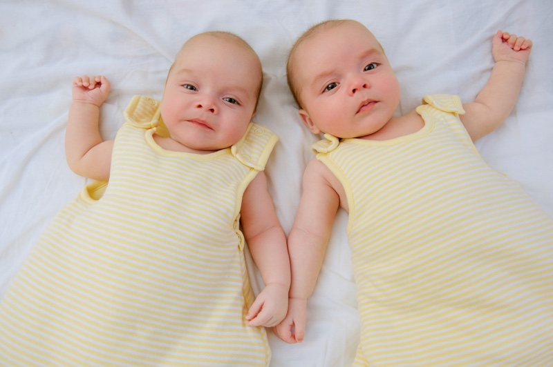 Twin Babies Yellow Sleep Sacks