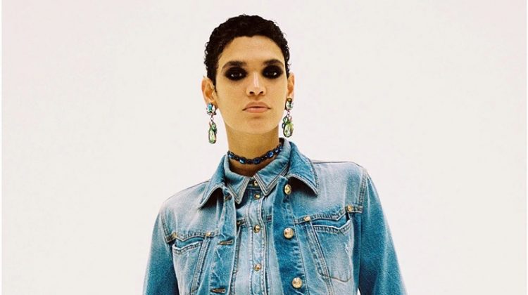 Kerolyn Soares stars in Versace Jeans Couture spring-summer 2021 campaign.
