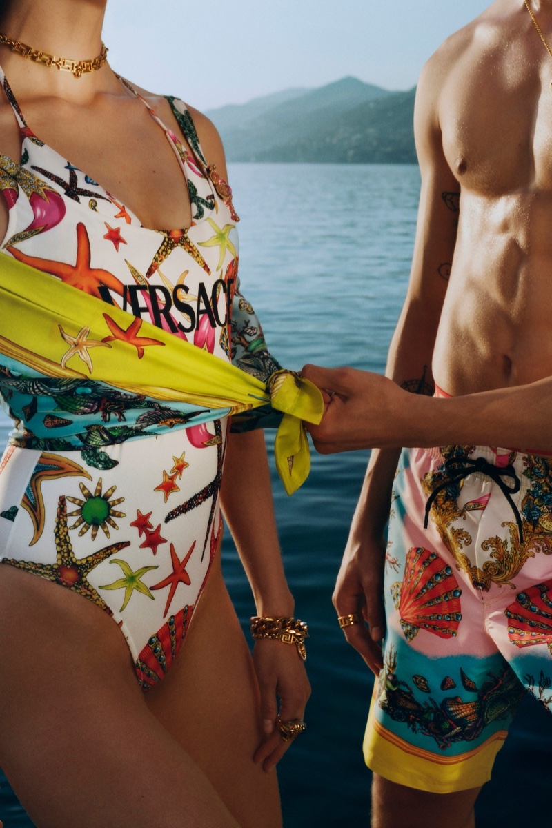 Versace unveils La Vacanza 2021 swimwear campaign.