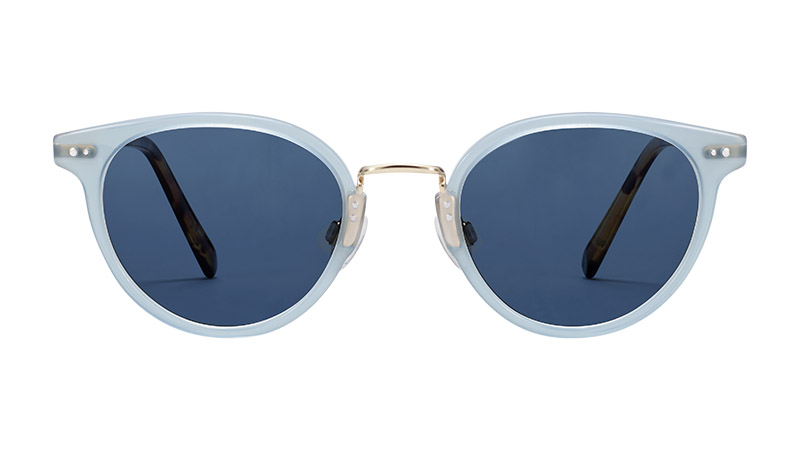 Warby Parker Elina Sunglasses in Blue Agave with Polished Gold $145