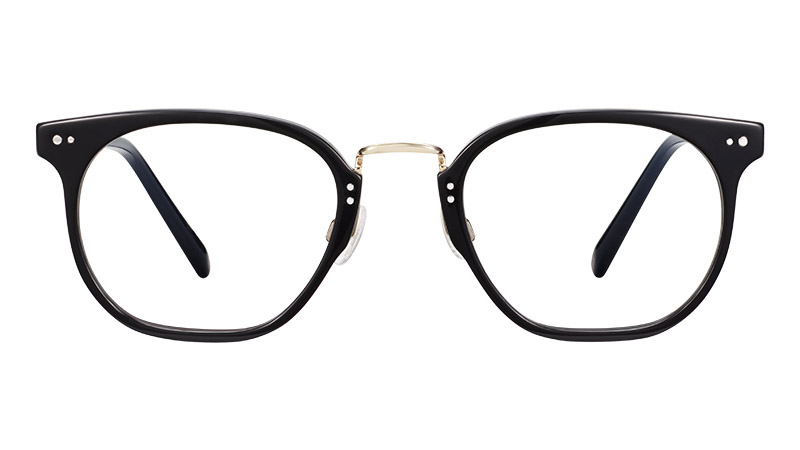 Warby Parker Halton Glasses in Jet Black with Polished Gold $145