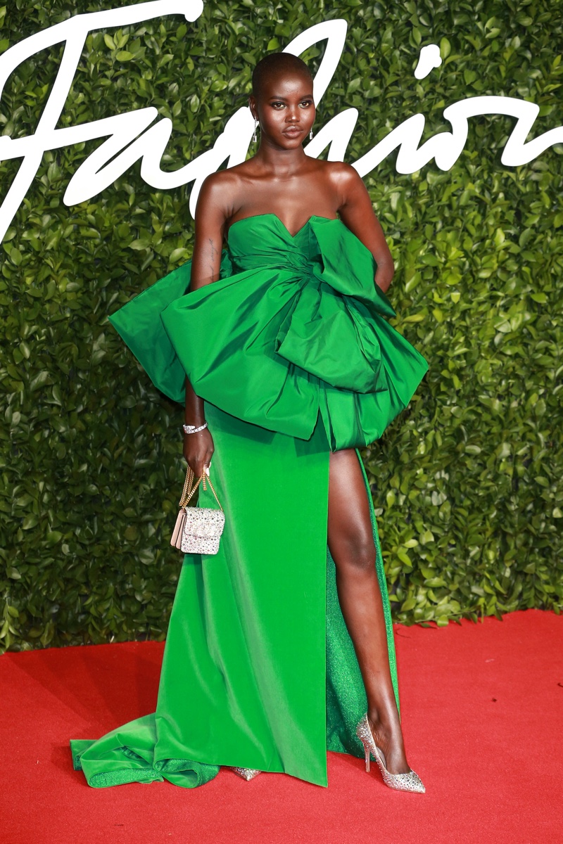 Adut Akech Model Green Gown Fashion Awards