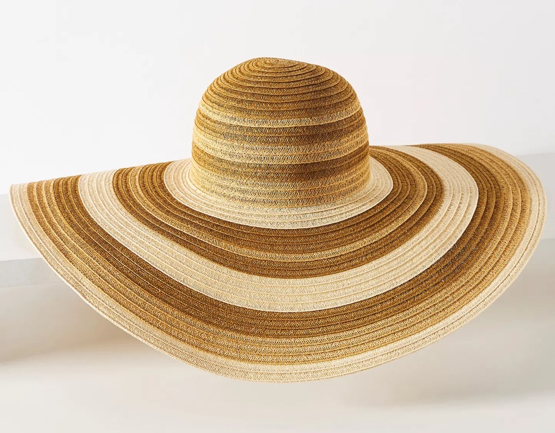 Anthropologie Sand-Striped Sun Hat $60