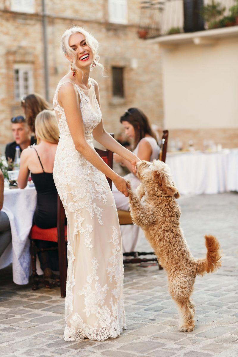 Bride Dancing with Dog