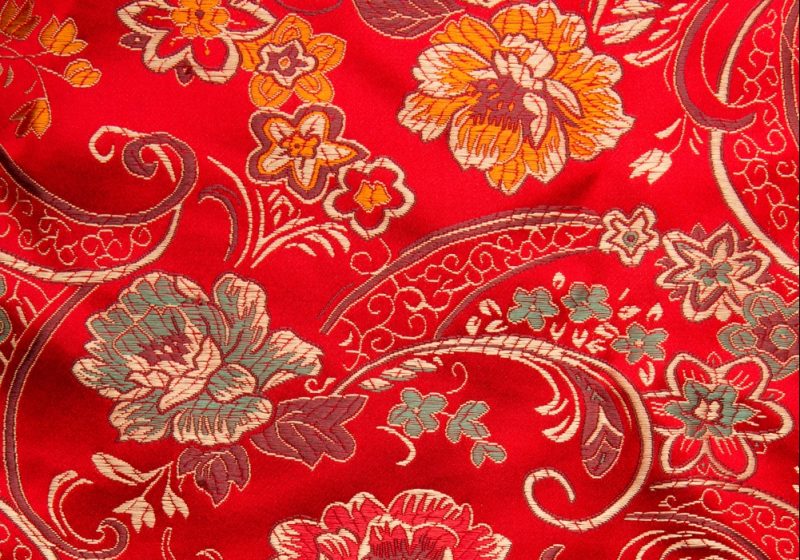 Chinese Floral Silk