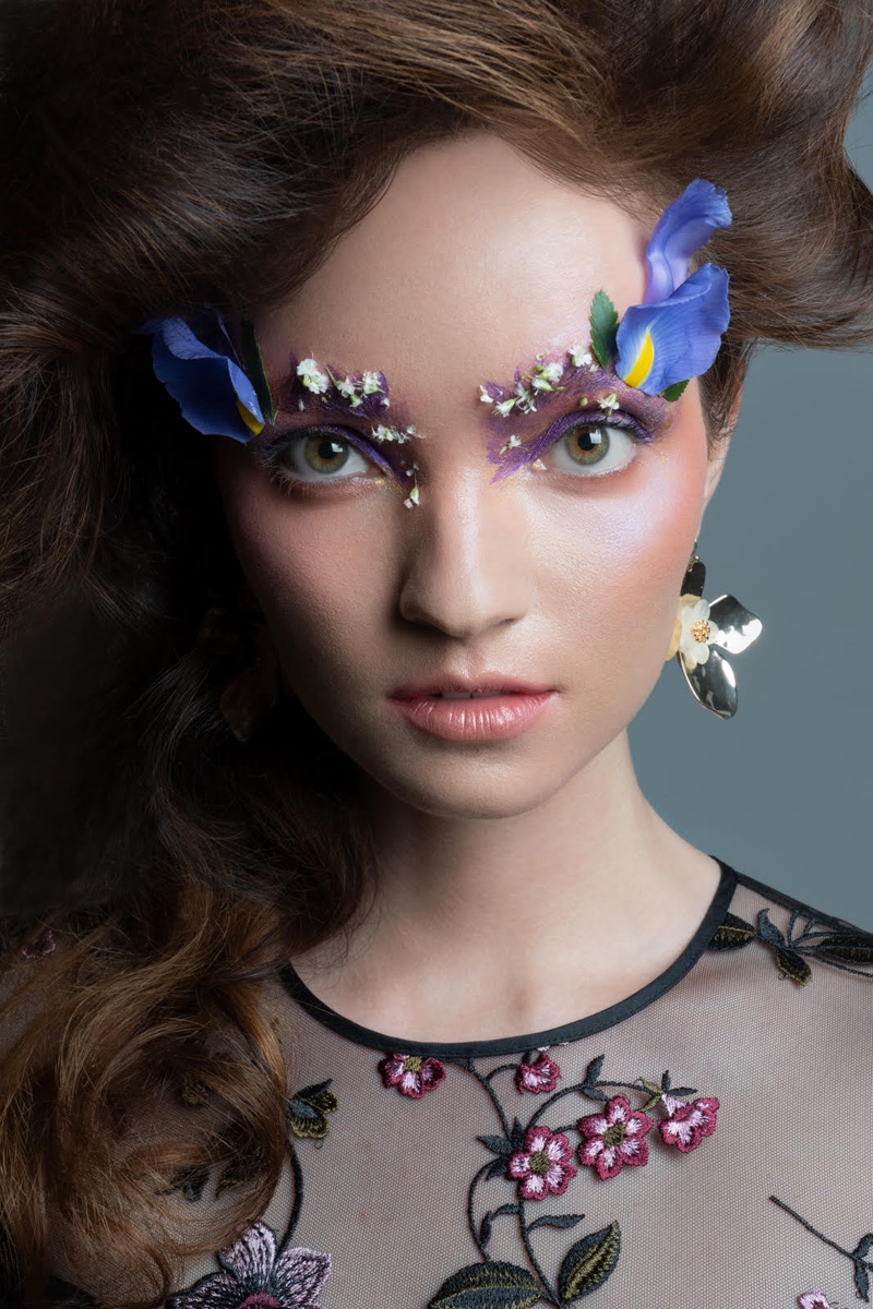 Shoshanna Floral Mesh Gown and Earrings stylist's own. Photo: Jeff Tse