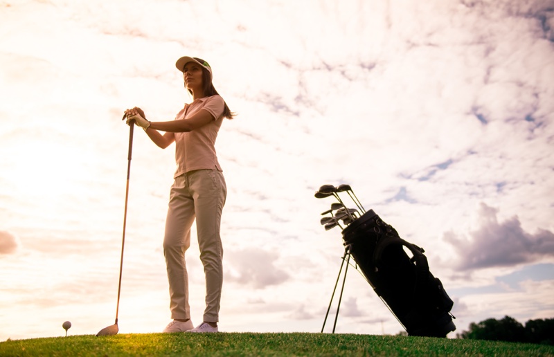 Female Golfer Course Golf Club