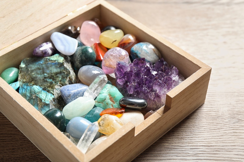 Gemstone Collection Wooden Box