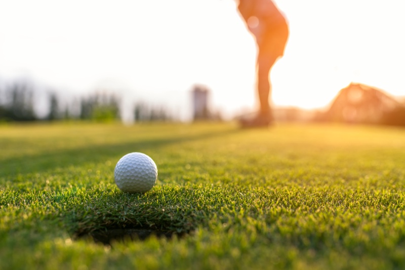 Golf Ball Green Grass