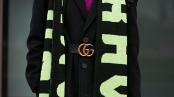 Gucci Belt Scarf Black Outfit
