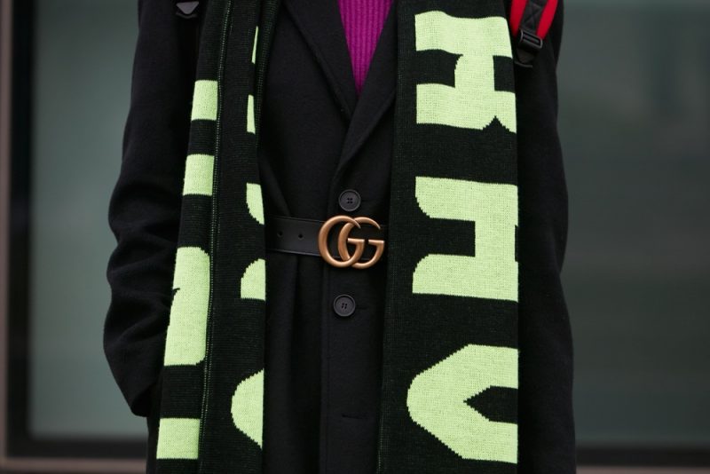 Gucci Belt Scarf Black Outfit
