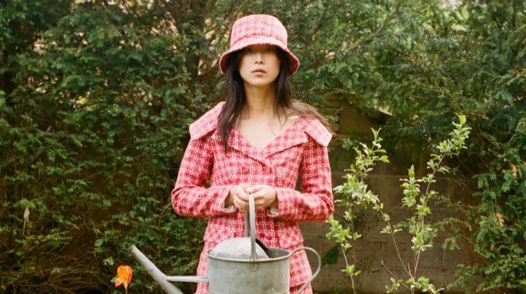 Rain Chan Poses in Garden Fashion for Grazia Slovenia