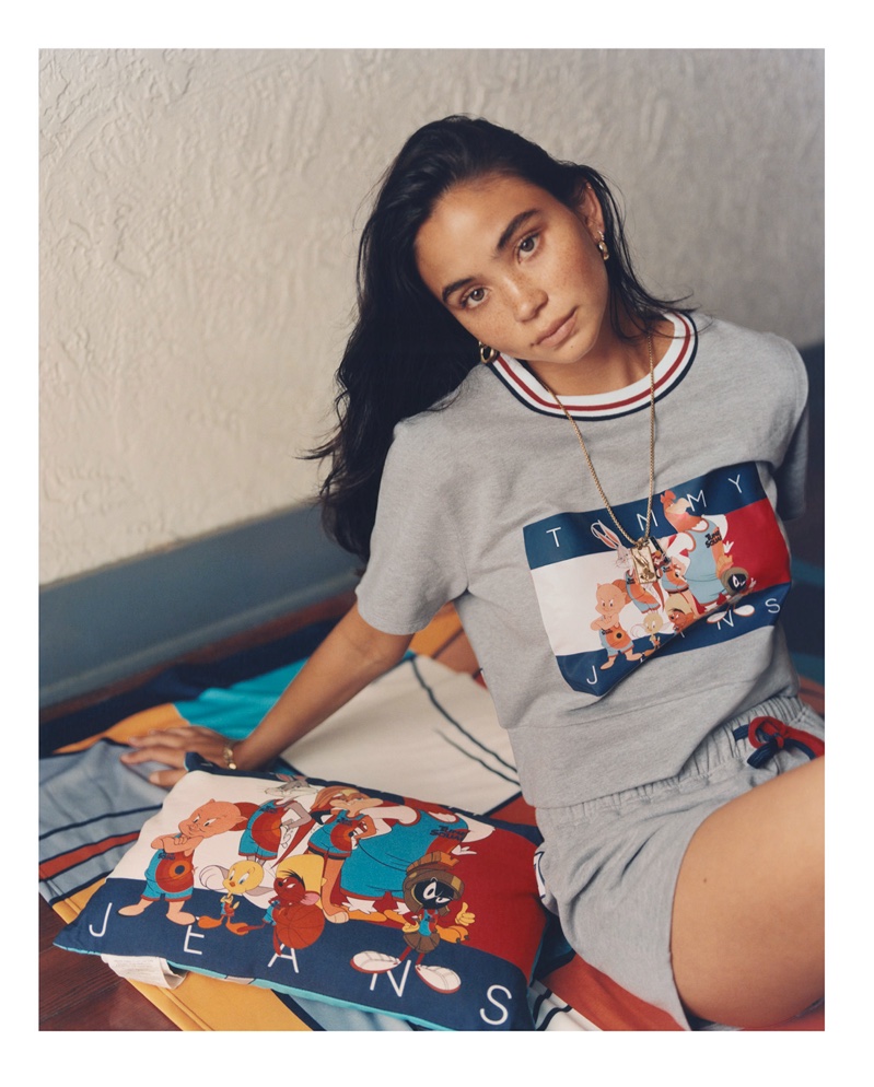 Christina Nadin stars in Space Jam: A New Legacy x Tommy Jeans campaign.