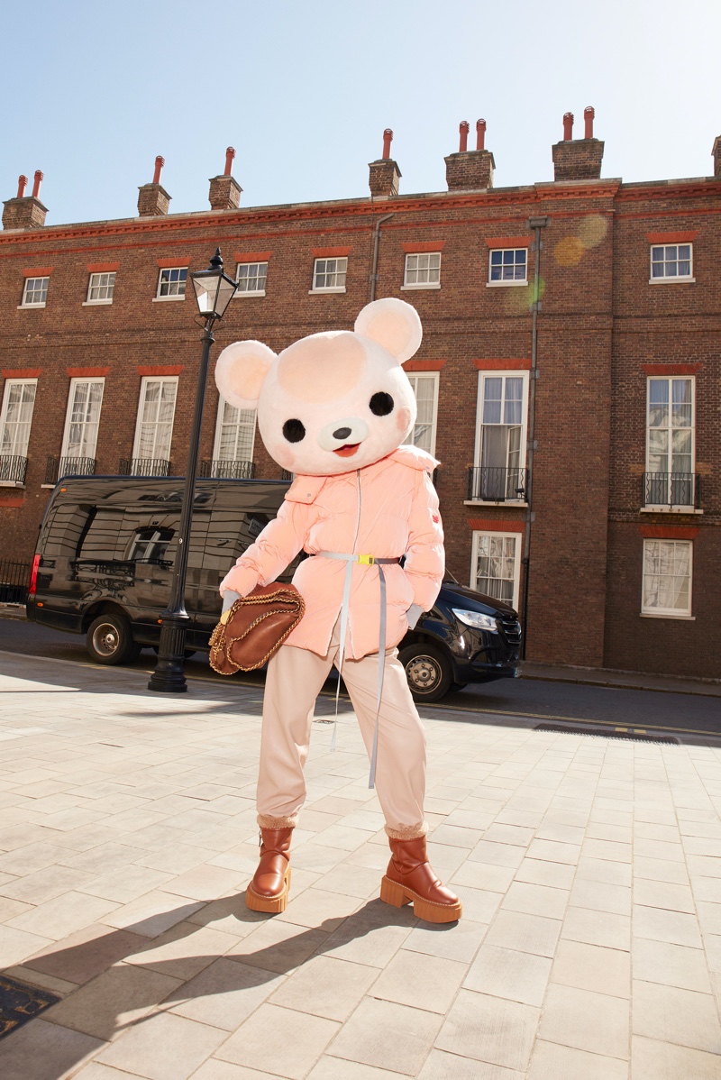 Models pose as animals in Stella McCartney fall 2021 campaign.