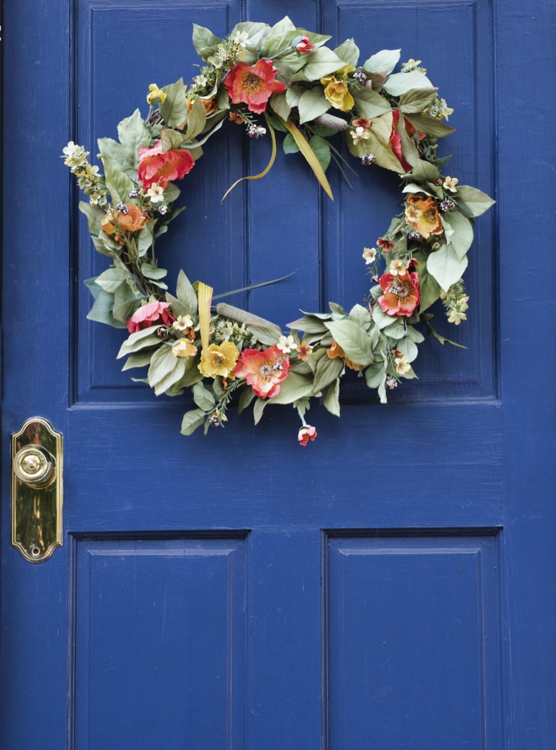 Summer Wreath Door Blue Decor