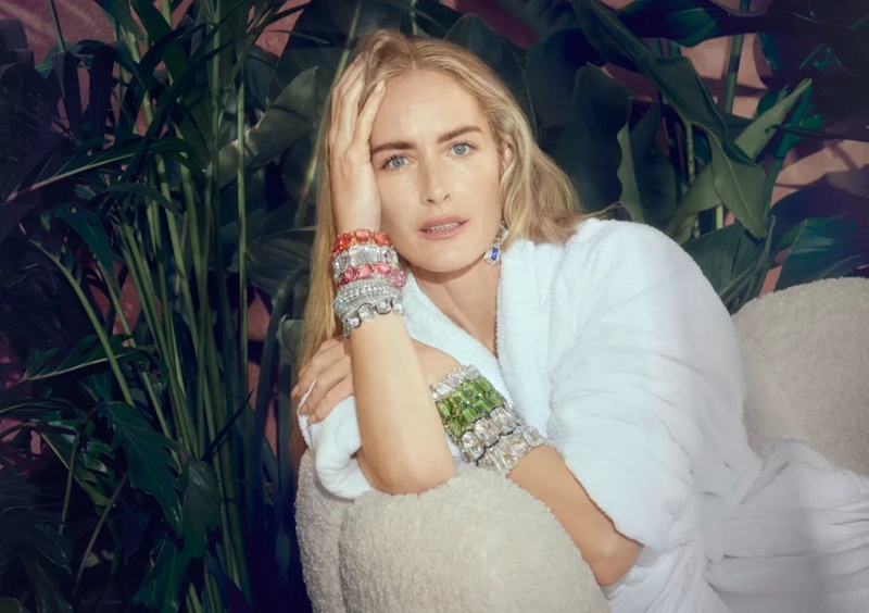 Georgina Grenville poses for Swarovski Collection I campaign.