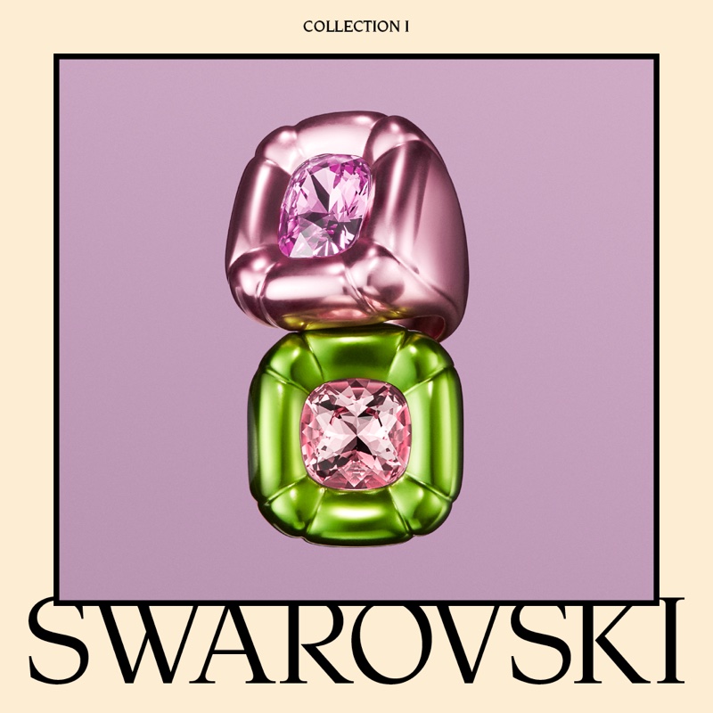 Swarovski Collection I featuring Dulcis cocktail rings.