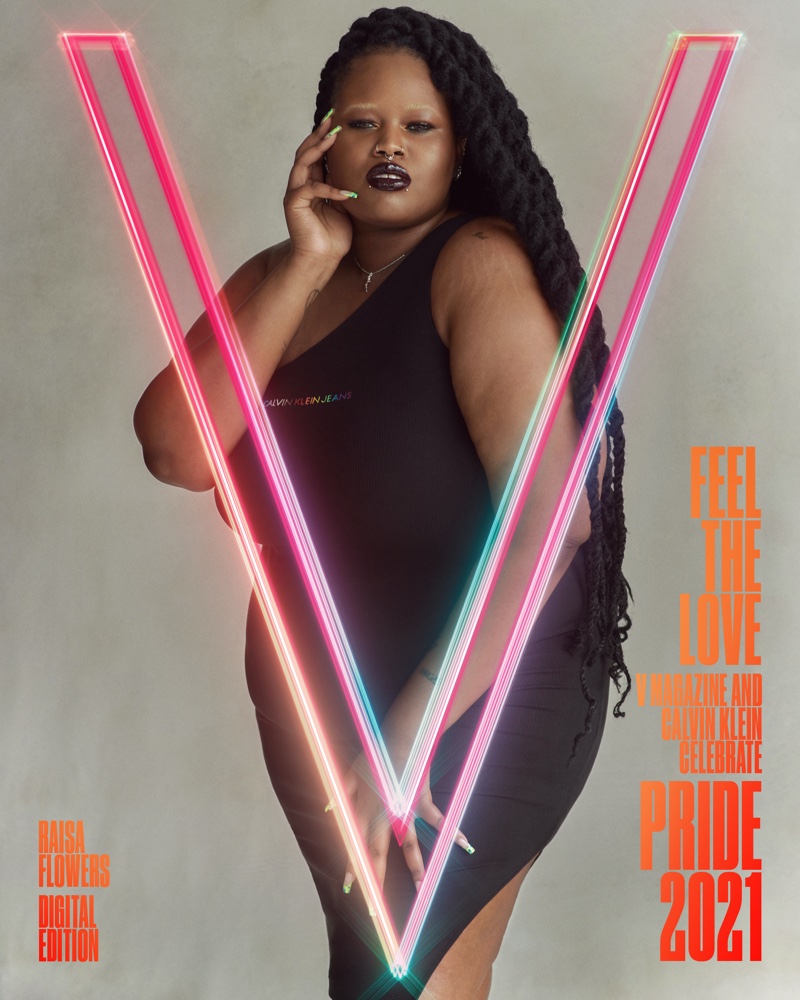 Raisa Flowers on V Magazine Pride Digital 2021 Cover.