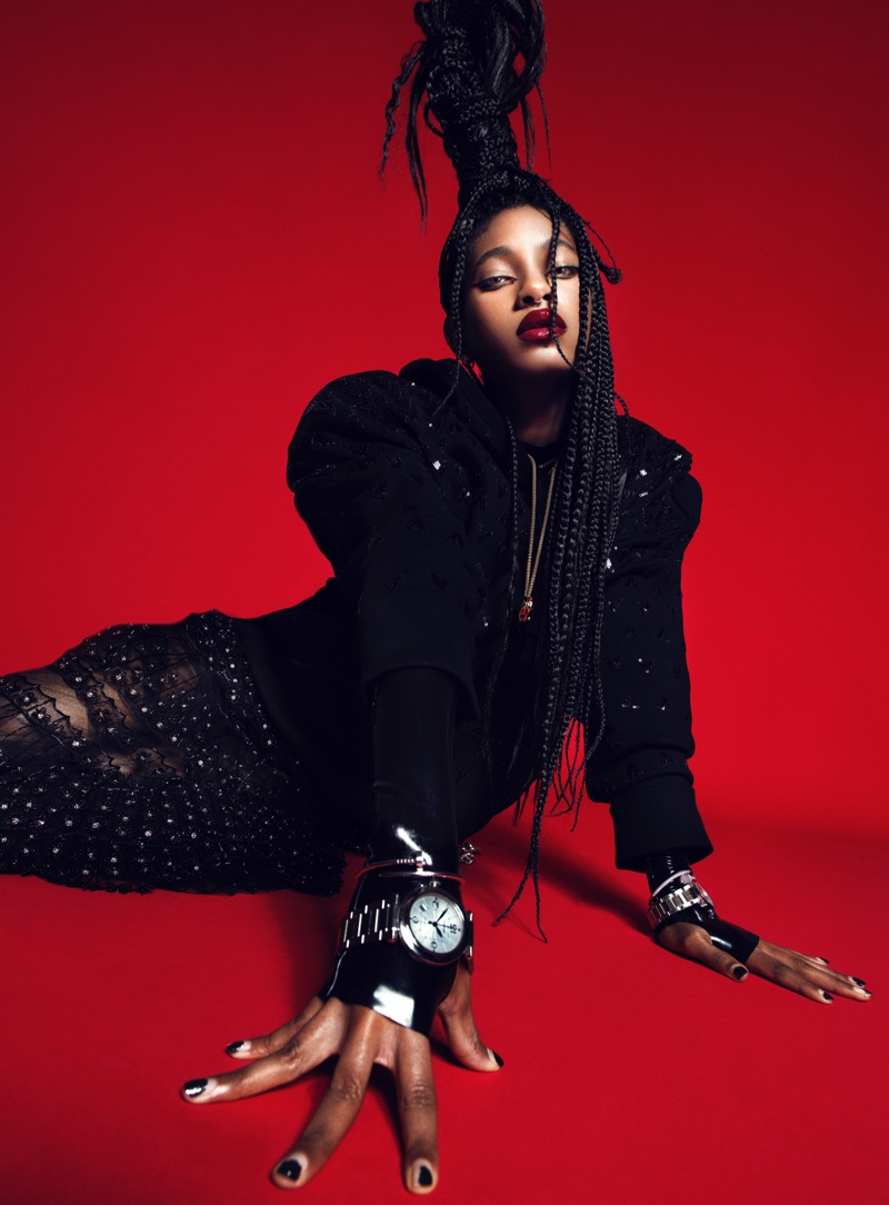 Willow Smith poses in bold fashions for the cover story.