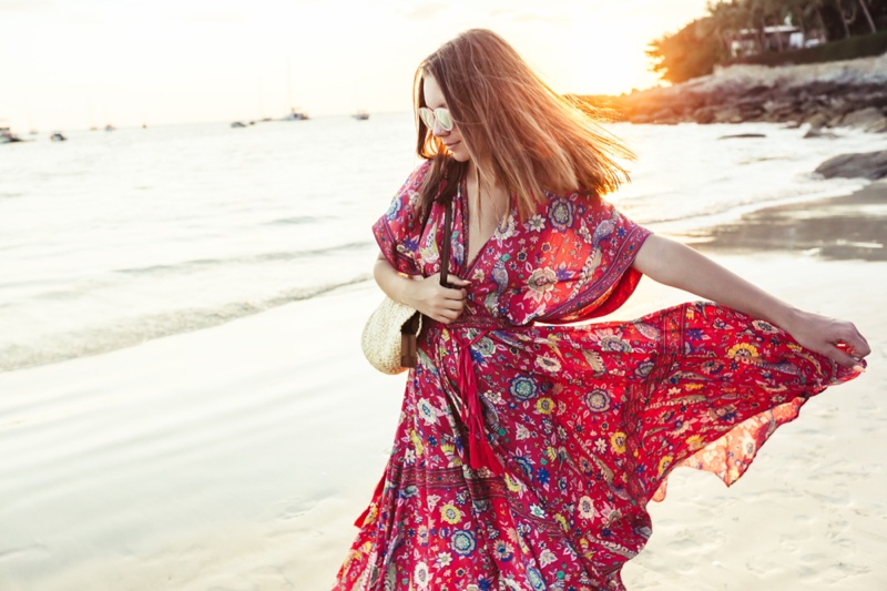 floral beach dress