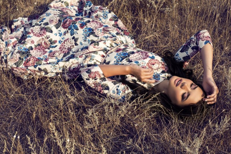 Woman in Floral Dress