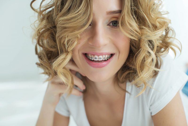 Woman with Braces