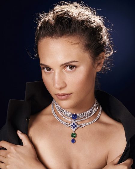 Alicia Vikander stars in Louis Vuitton Bravery High Jewelry campaign.