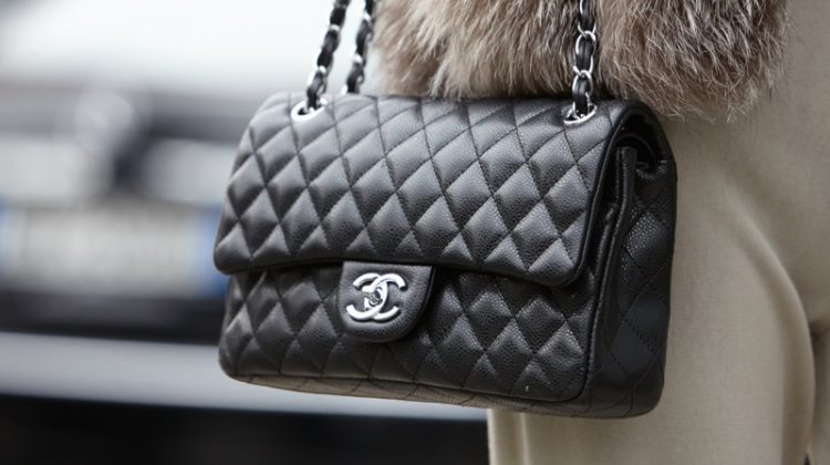 Black Chanel Flap Bag Street