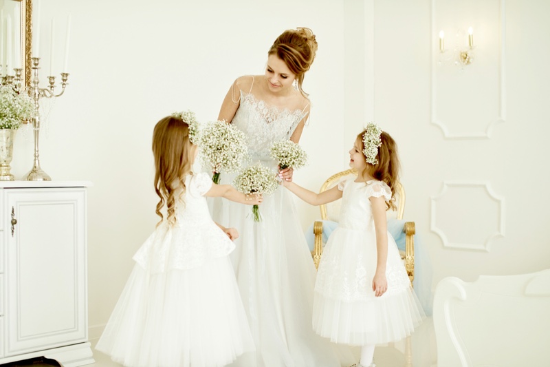 Bride Flower Girls Dresses Daughters Wedding