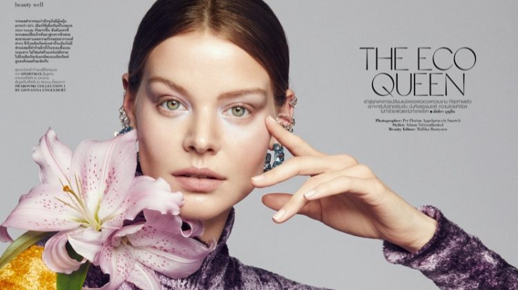 Carolin Loosen Embraces Eco Beauty for ELLE Thailand