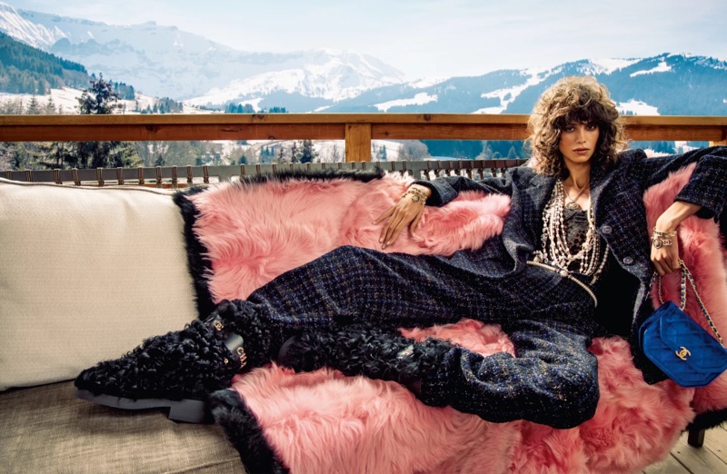 Mica Argañaraz stars in Chanel fall-winter 2021 campaign.