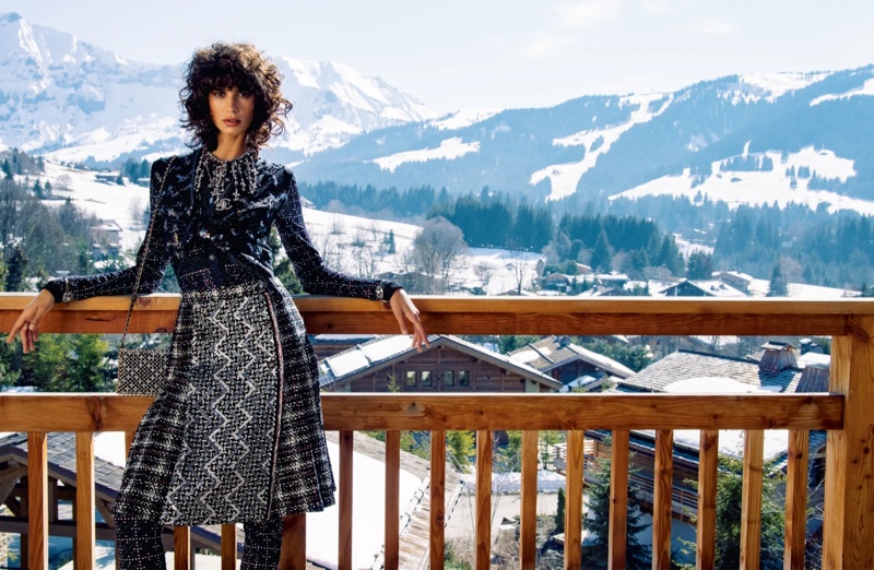 Model Mica Argañaraz fronts Chanel fall-winter 2021 campaign.