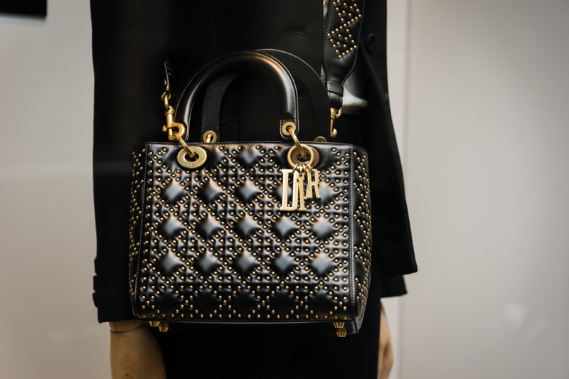 Dior Bag Studded Black Gold