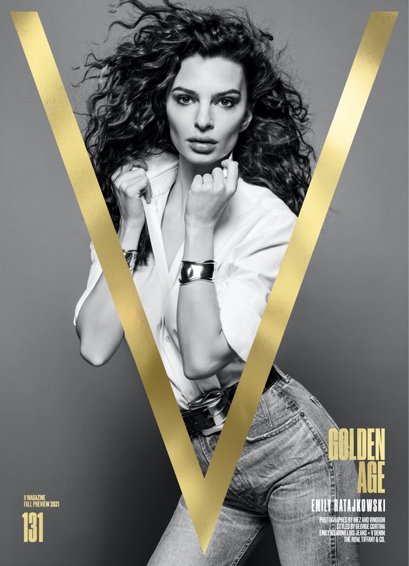 Emily Ratajkowski on V Magazine #131 Pre-Fall 2021 Cover.