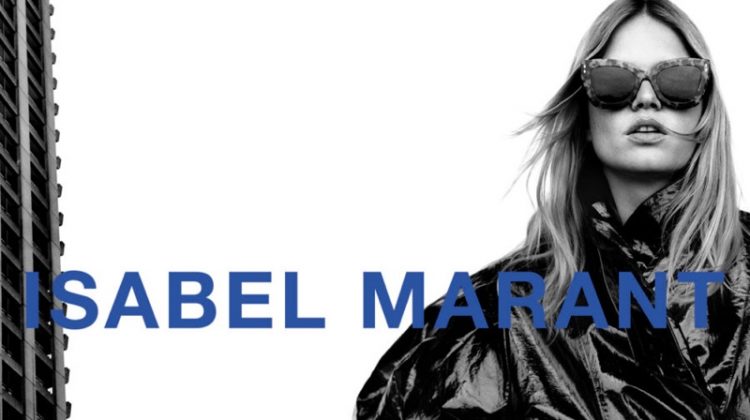 Anna Ewers poses for Isabel Marant fall-winter 2021 campaign.