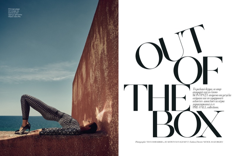 Jip Boxstart Wears Sleek Pre-Fall Looks for Vogue Greece