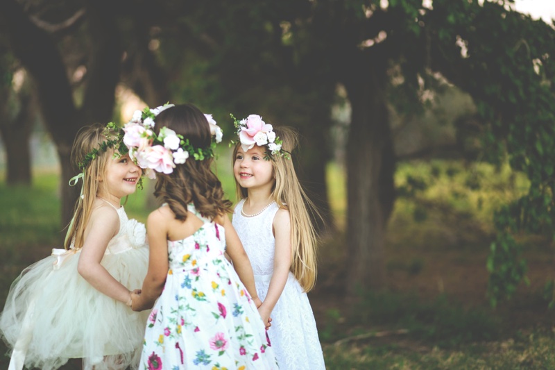 Little Girls Flowers Hair Pretty Dresses