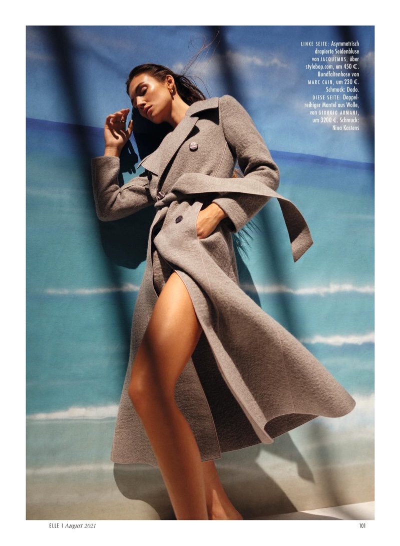 Lorena Rae Poses in Relaxed Silhouettes for Elle Germany