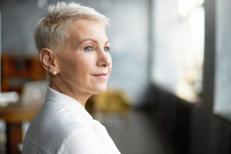 Mature Woman Undercut Hairstyle