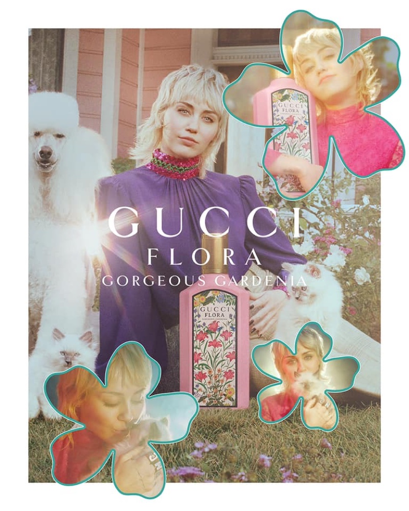 Miley Cyrus Gucci Flora Gorgeous Gardenia Campaign | Fashion Gone Rogue
