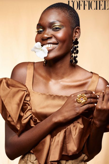 Nanny Malual Blossoms in Floral Beauty for L'Officiel Baltics Nanny Malual Blossoms in Floral Beauty for L'Officiel Baltics