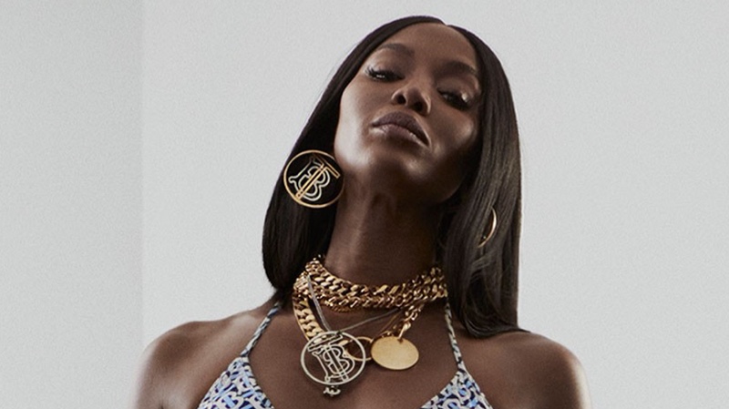 Naomi Campbell Rocks Prints in Burberry Summer Monogram Campaign Naomi Campbell Rocks Prints in Burberry Summer Monogram Campaign
