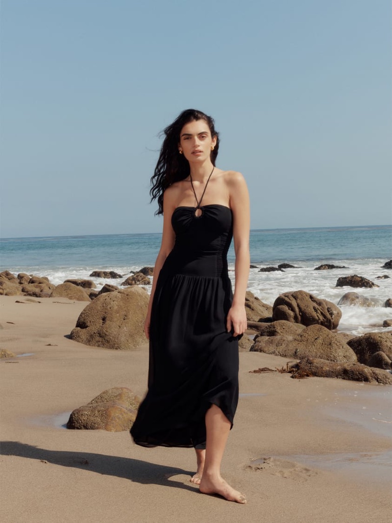 Reformation Eleni Dress in Black $278